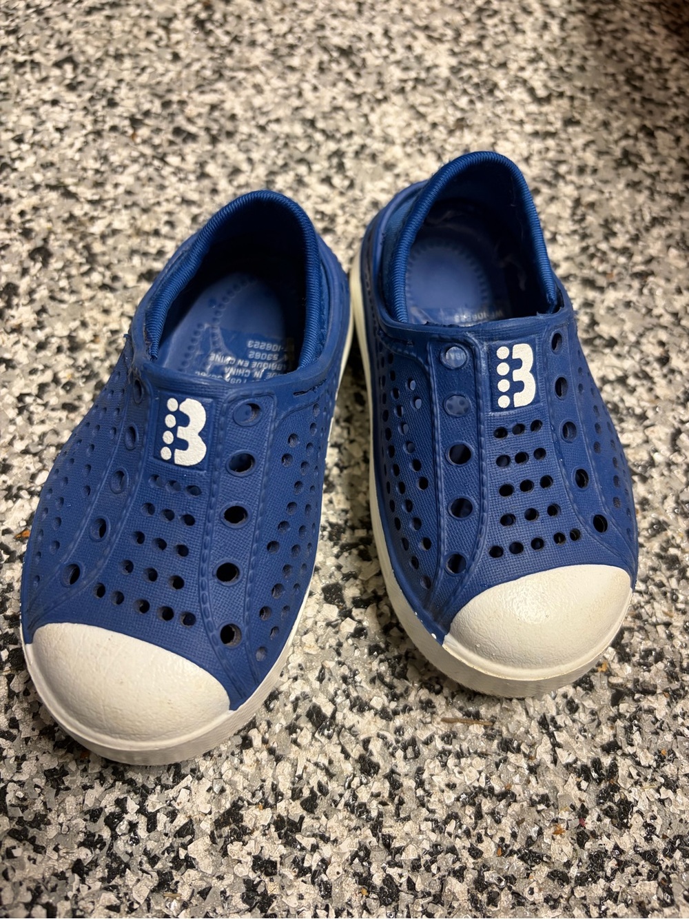 Bench Kids Blue Slip-On Water Shoes with White Toe